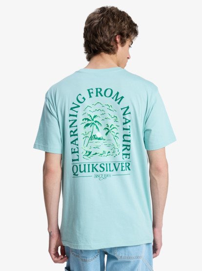 Quiksilver Learning From Nature T-Shirt in Blue Haze