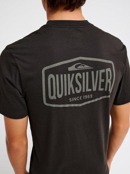 Quiksilver Ev Surf Garage Men Black Short Sleeve T-Shirt