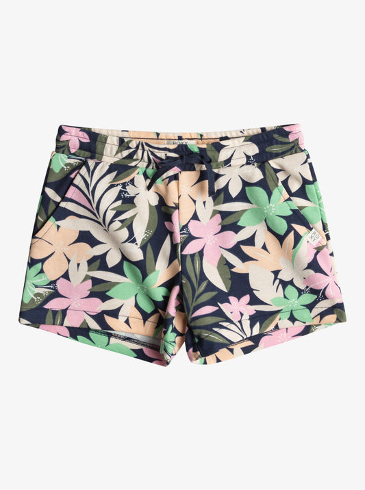 Roxy Twenty Five Miles Girls Sweat Shorts in Naval Academy Ilacabo
