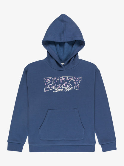 Roxy Surf Feeling Girls Hoodie in Vintage Indigo