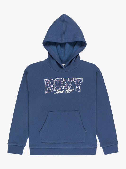 Roxy Surf Feeling Girls Hoodie in Vintage Indigo