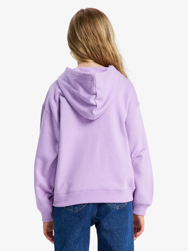 Roxy Midnight Hike Girls Brushed Zip Through in Crocus Petal