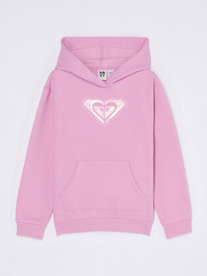 Roxy Surf Feeling Brushed Girls Pink Hoodie
