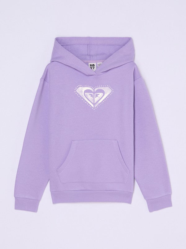 Roxy Surf Feeling Brushed Girls Purple Hoodie