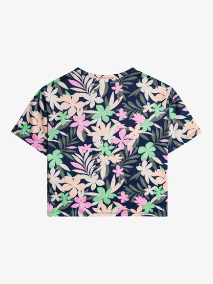 Roxy My Head And My Heart Girls Cropped T-Shirt in Naval Academy Ilacabo