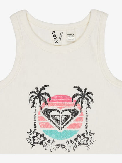 Roxy Iconic Days Girls Vest Top in Coconut Milk