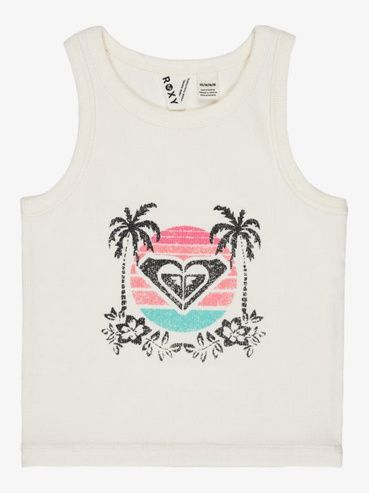 Roxy Iconic Days Girls Vest Top in Coconut Milk