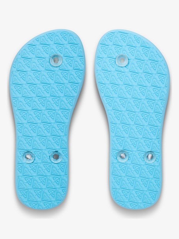 Roxy Viva Jelly Girls Flip Flops in Aqua Splah