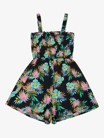 Roxy Playa Baby Girls Romper in Anthracite Aquarella Active