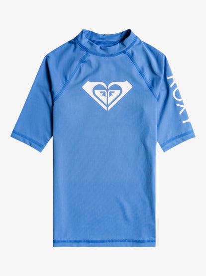 Roxy Whole Hearted Short Sleeved Rash Vest in Blue