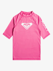 Roxy Whole Hearted Short Sleeved Rash Vest in Coral