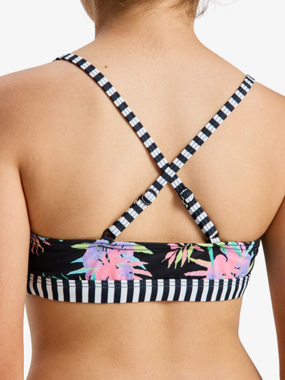 Roxy Active Girls Bikini in Anthracite Aquarella