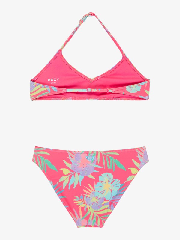 Roxy Aquarella Girls Bralette Bikini in Sangria Sunset