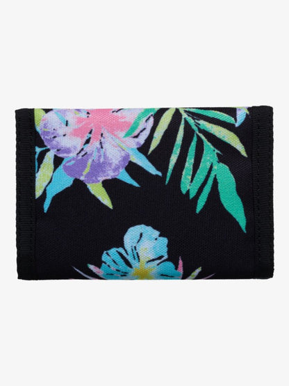 Roxy Small Beach Bi-Fold Wallet in Anthracite Aquarella Active