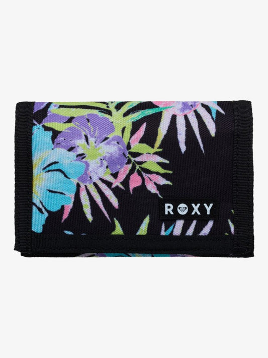 Roxy Small Beach Bi-Fold Wallet in Anthracite Aquarella Active
