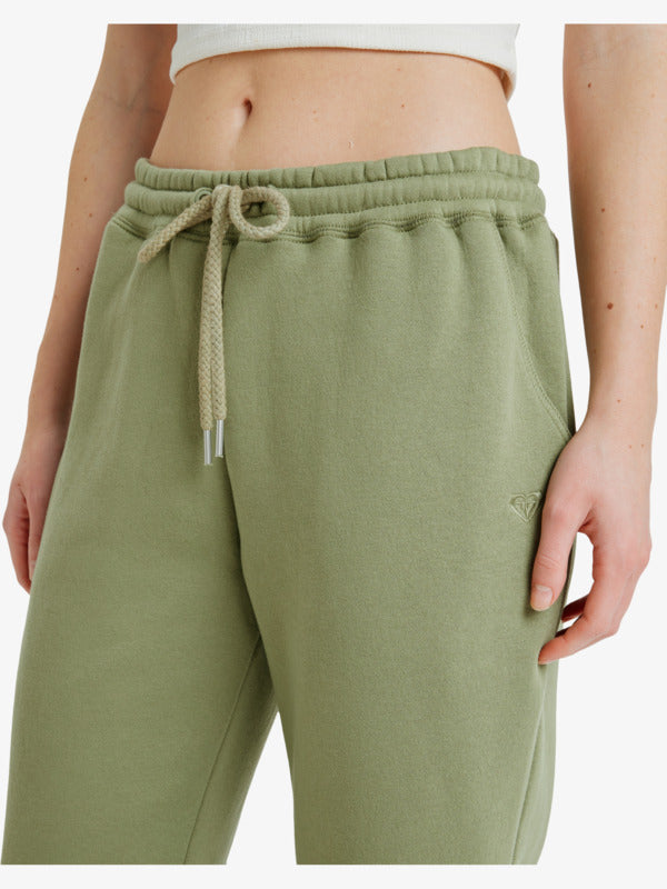 Roxy Surf Stoked Brushed Joggers in Oil Green
