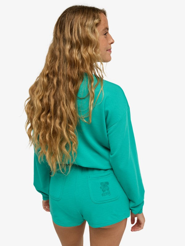 Roxy Surfing By Moonlight Sweat Shorts in Sea Green