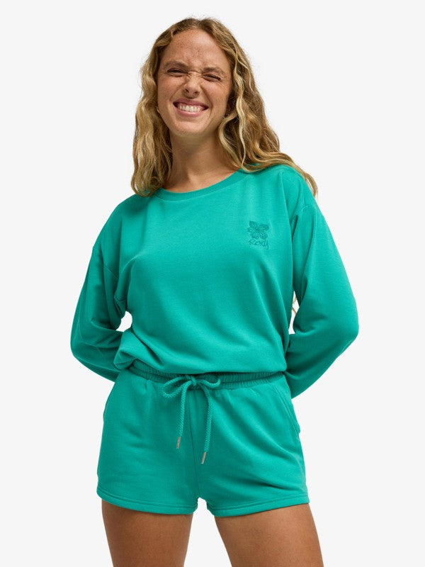Roxy Surfing By Moonlight Sweat Shorts in Sea Green