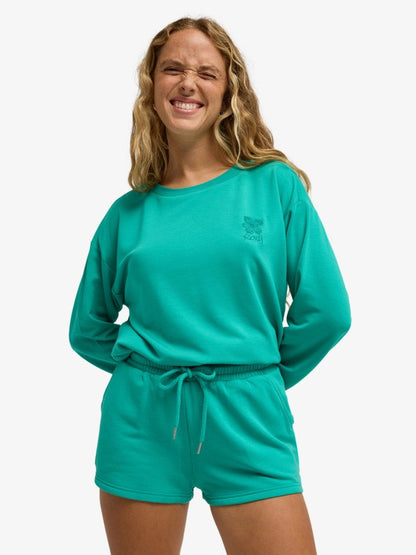 Roxy Surfing By Moonlight Sweat Shorts in Sea Green