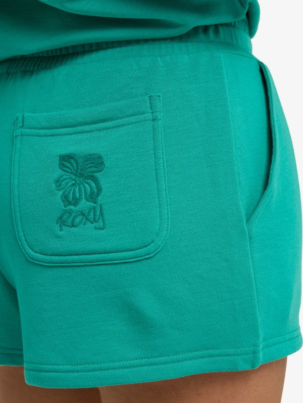 Roxy Surfing By Moonlight Sweat Shorts in Sea Green
