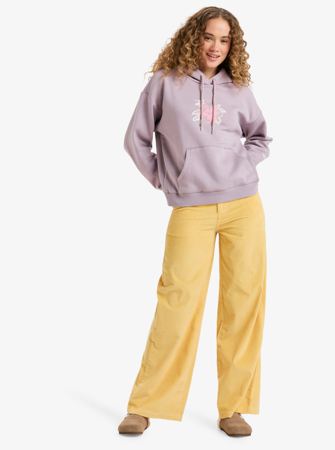 Roxy Perfect Place Brushed Felxed Fit Hoodie in Nirvana