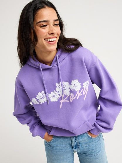Roxy Surf Stoked Brushed Women Purple Relaxed Hoodie