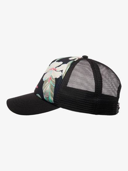 Roxy Beautif Morning Trucker Cap in Anthracite Spring Charming