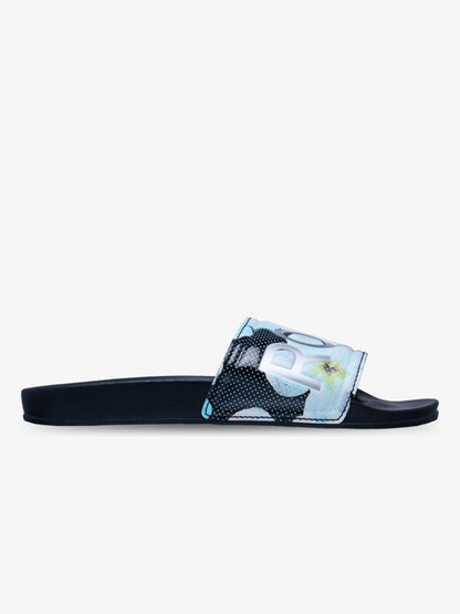 Roxy Slippy Sliders in Black Multi