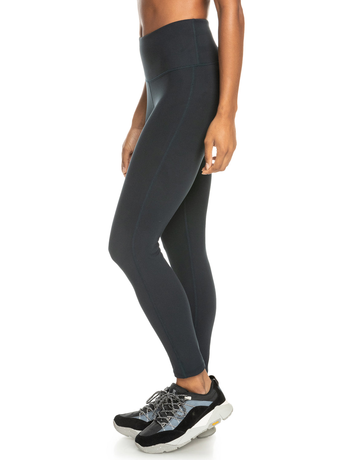 Roxy Heart Into It Ankle Technical Leggings in Anthracite