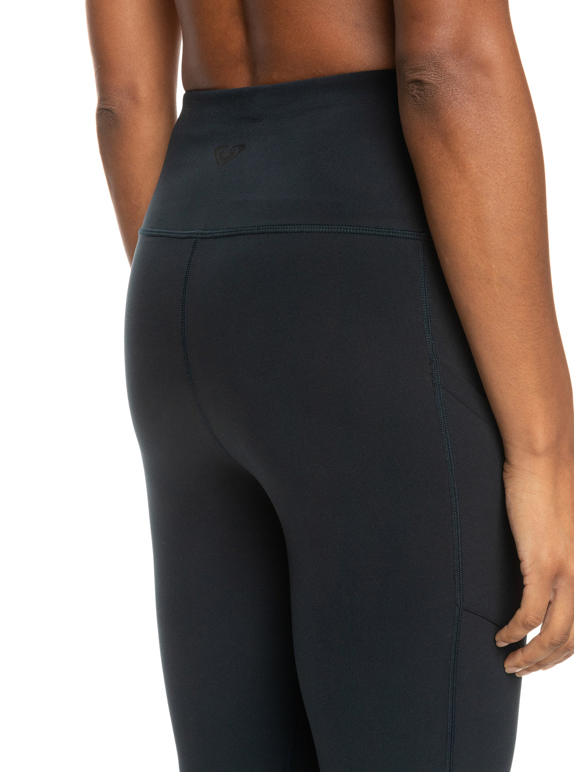 Roxy Heart Into It Ankle Technical Leggings in Anthracite