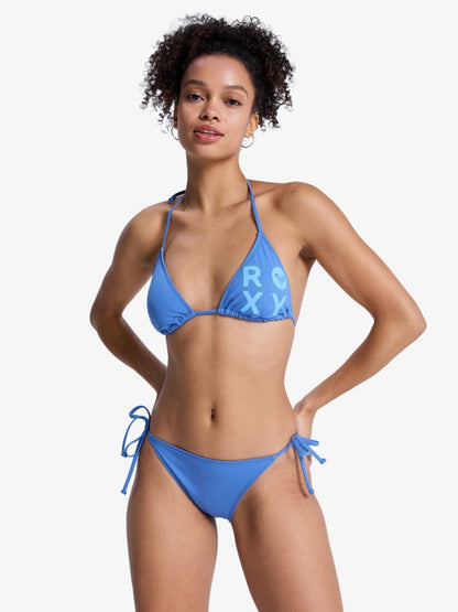 Roxy Solid Essentials Tiki Tri Bikini in Dutch Blue