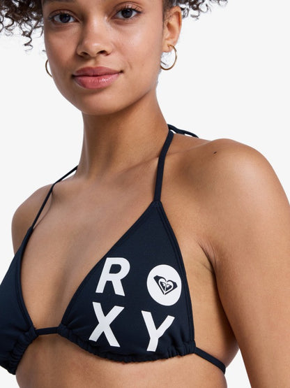 Roxy Solid Essentials Tiki Tri Bikini in Anthracite