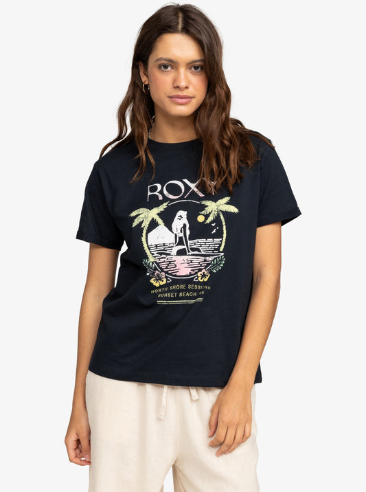 Roxy Summer Fun - Loose Fit T-Shirt for Women in Anthracite