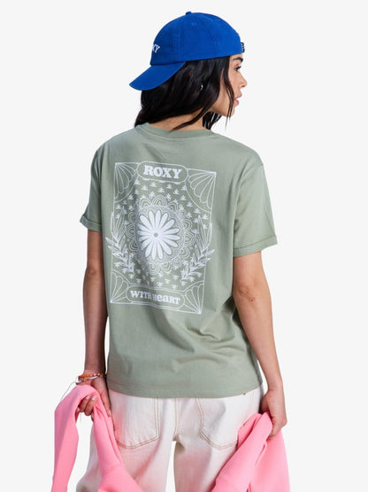 Roxy Ocean Regular T-Shirt in Oil Green