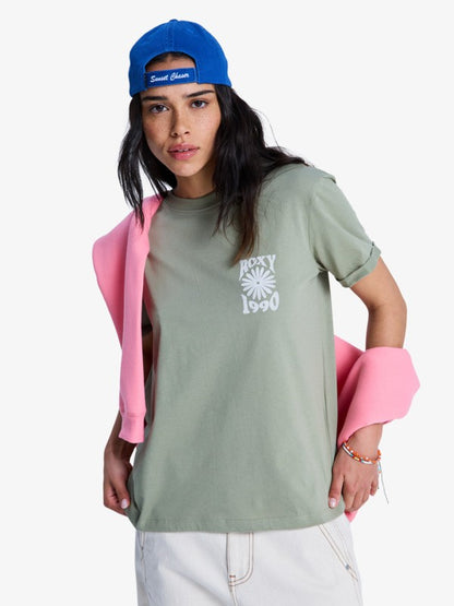 Roxy Ocean Regular T-Shirt in Oil Green
