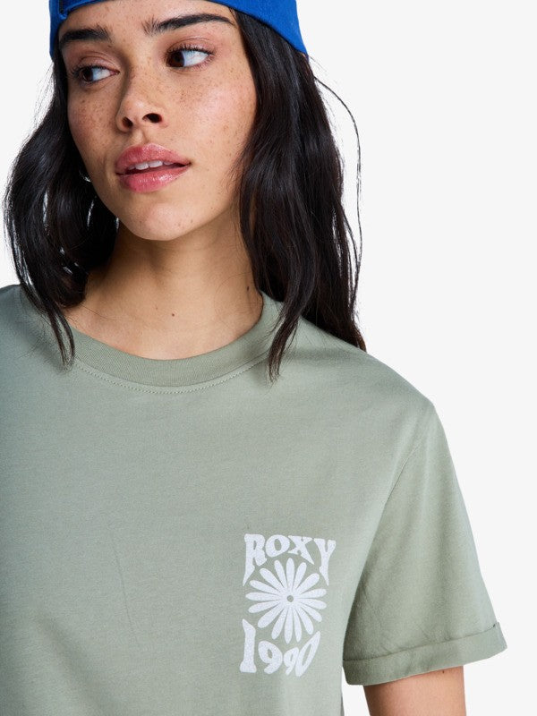 Roxy Ocean Regular T-Shirt in Oil Green