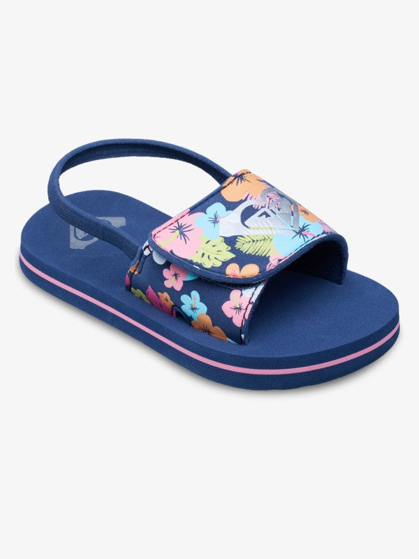 Roxy Finn Toddler Sandals in Light Navy Pink