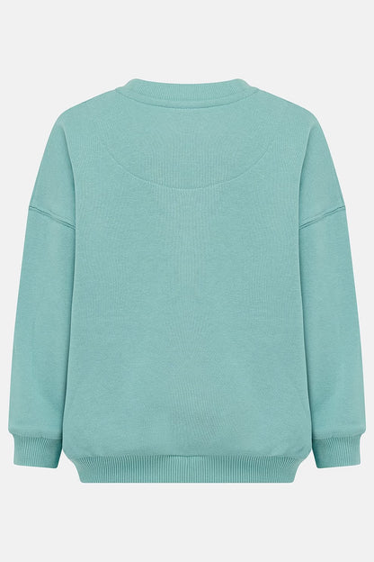 Lighthouse Flora Sweatshirt in Teal
