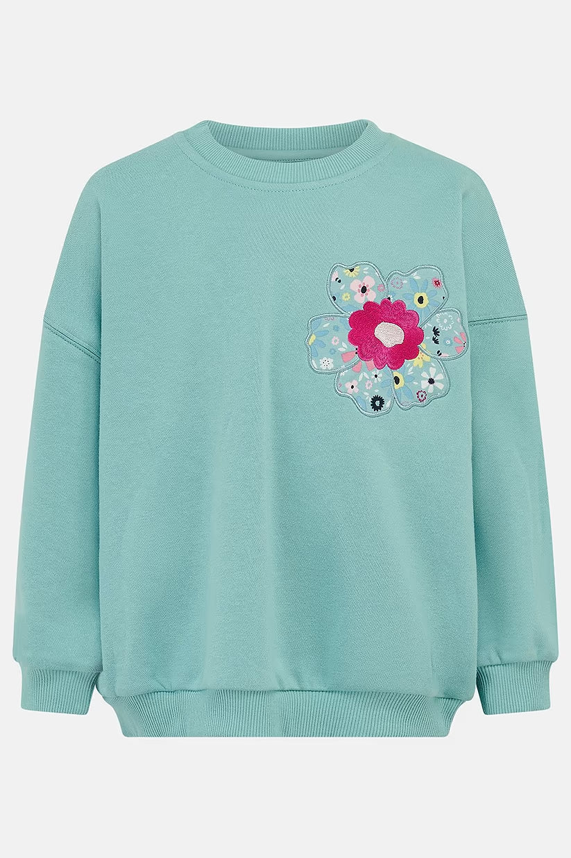 Lighthouse Flora Sweatshirt in Teal