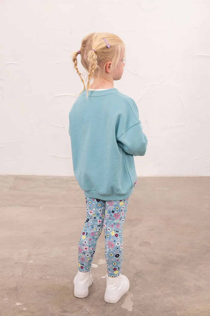 Lighthouse Flora Sweatshirt in Teal