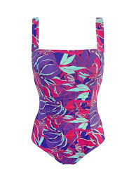 Pour Moi Santa Barbara Ruched Tummy Control Swimsuit in Aquaburst