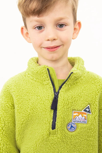 Lighthouse Murray Fleece in Soft Lime