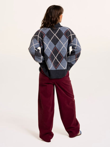 Brakeburn Helga Argyle Intarsia Knitted Jumper