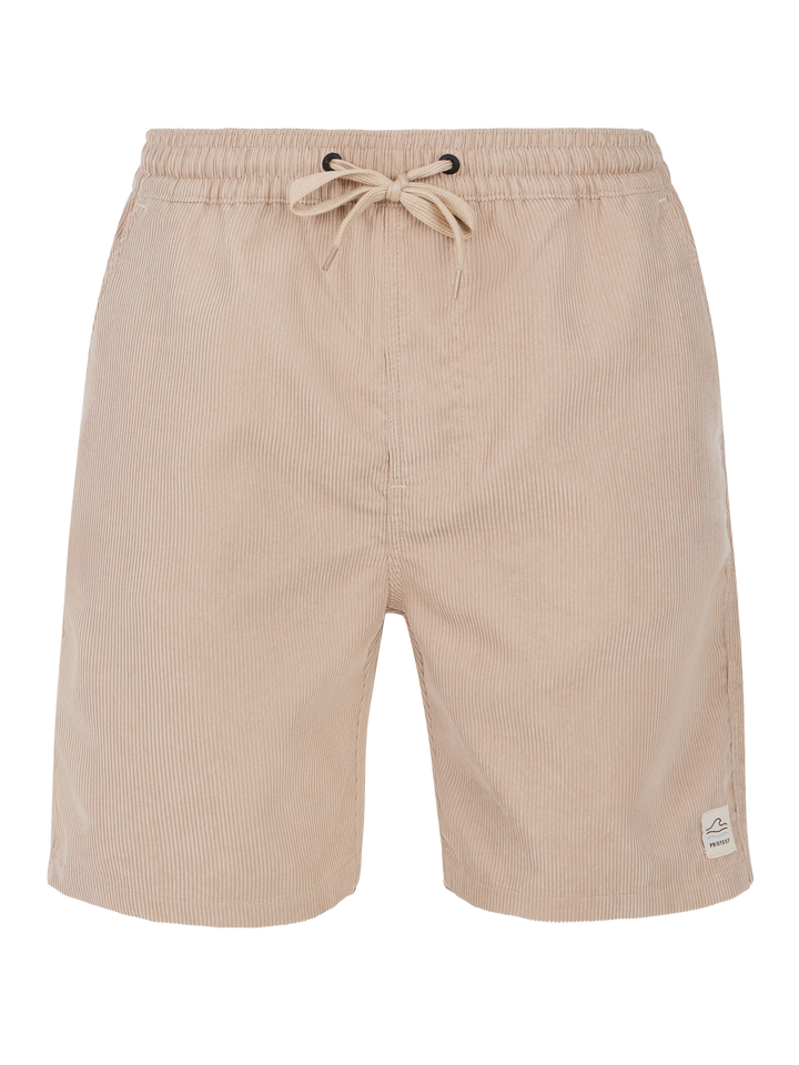 Protest Uley Cord Shorts in Bamboo Beige