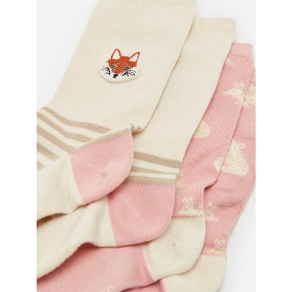 Joules Everyday Socks in Cream Fox