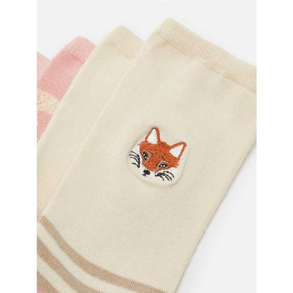 Joules Everyday Socks in Cream Fox