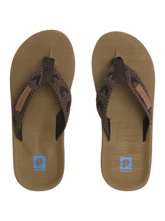 Protest Haiti Flip Flops in Coconut Brown