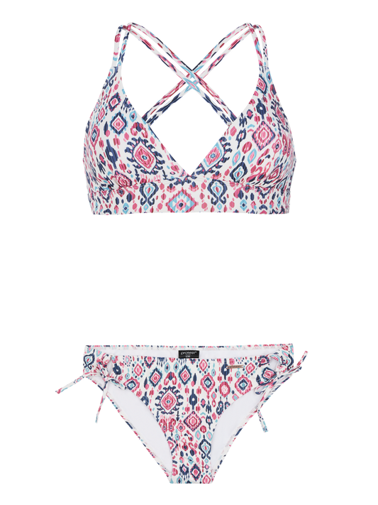 Protest Love Triangle Bikini in Canvas Off White