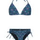 Protest Mystical Striped Triangle Bikini in Basic White