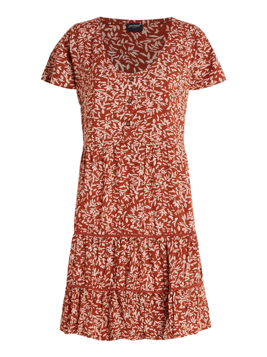 Protest Leni Dress in Chilirust
